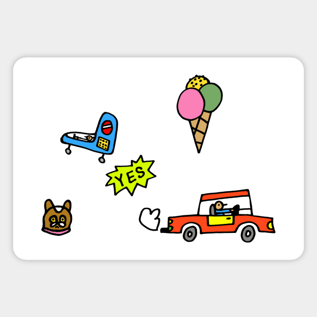 Doodles Magnet by AdrianaStore